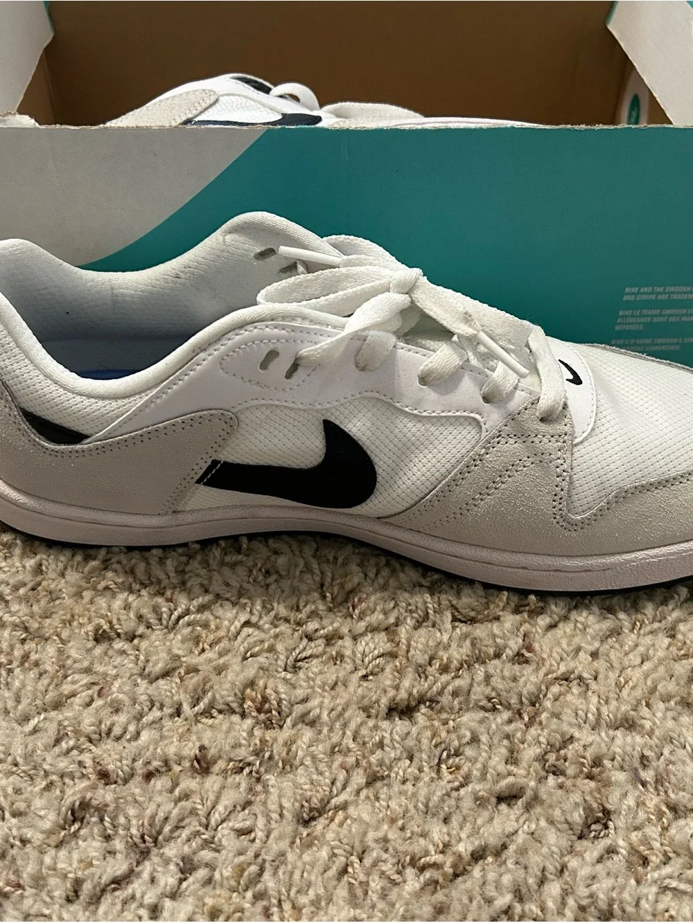 Nike White and Black Low-Profile Men’s ' Sneakers